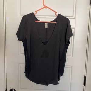 Gray low cut shirt